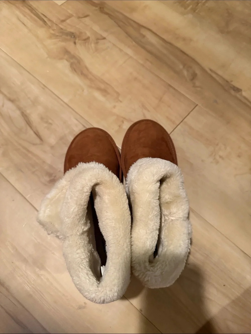 Old Navy Chestnut Brown Faux-Shearling Winter Boots